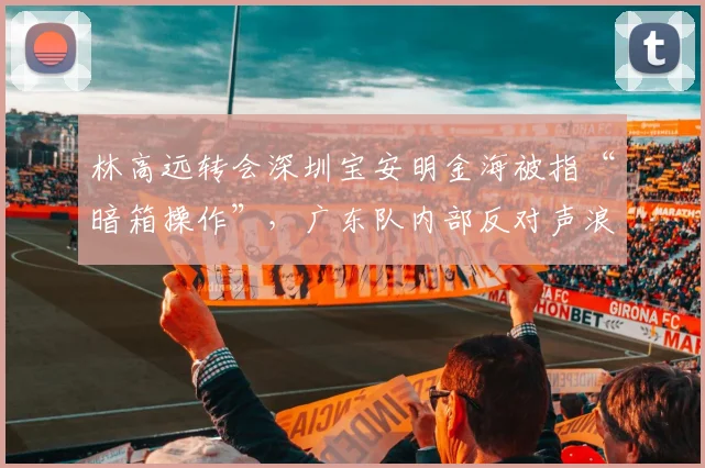 林高远转会深圳宝安明金海被指“暗箱操作”，广东队内部反对声浪未平